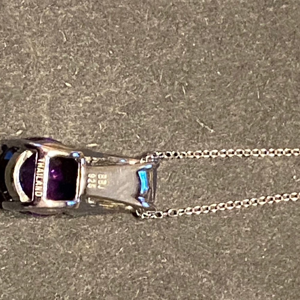 NWOT AFRICAN AMETHYST STERLING NECKLACE - Picture 3 of 6